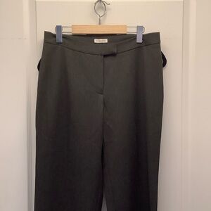 Straight Leg Women's Dress Pants - dark grey